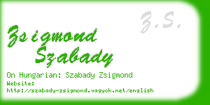 zsigmond szabady business card